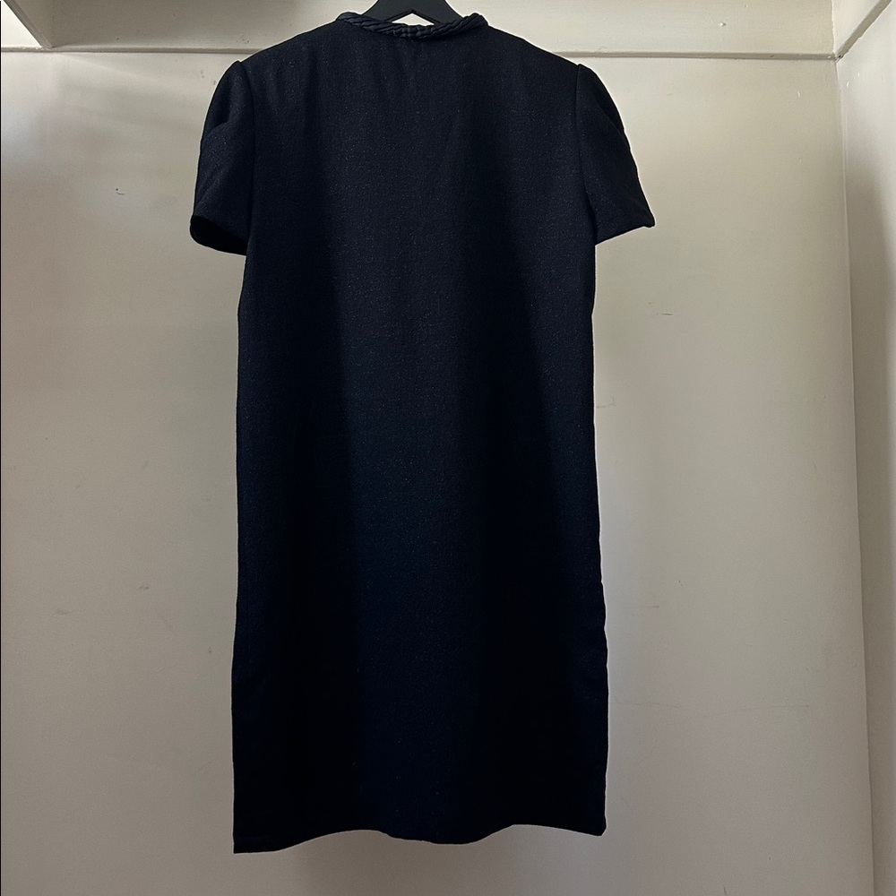 New Saint Laurent wool silk cap sleeve shift sheath boxy knee length mini dress - Picture 9 of 16